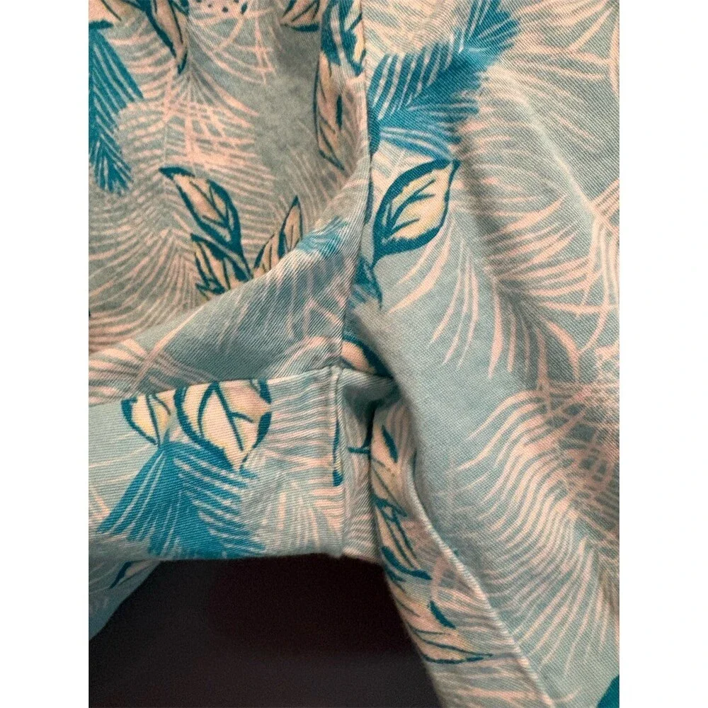 Caribbean Joe Shorts Womens Size 12 Blue White Tropical Floral - Picture 3 of 9